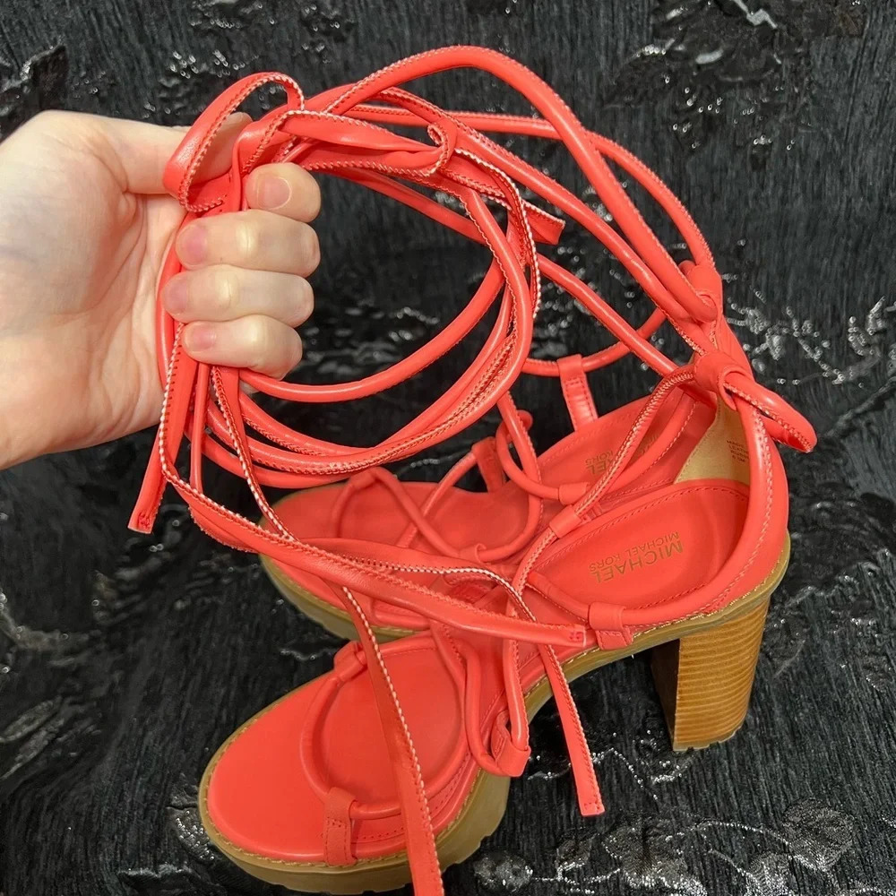 Michael Michael Kors - Coral Vero Lug Platform Ankle Wrap Sandal US 6.5 - Picture 4 of 9